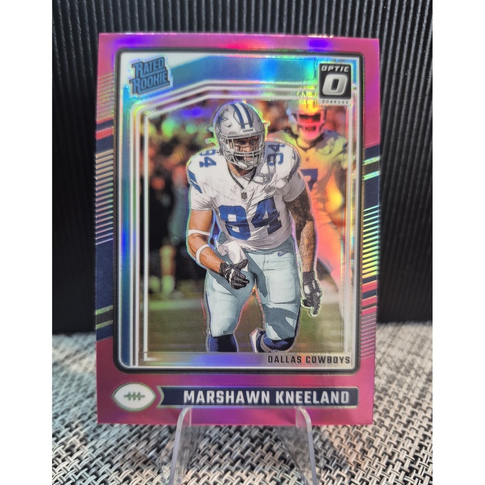 2024 Panini Donruss Optic - Rated Rookie Marshawn Kneeland #274 Pink Prizm (RC)